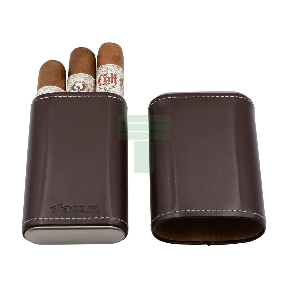 Envoy Triple Cigar Case, Cognac