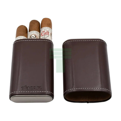 Envoy Triple Cigar Case, Cognac