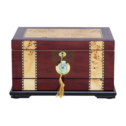 Supreme Solana 100 Count Rose Wood Humidor with Inlay Top