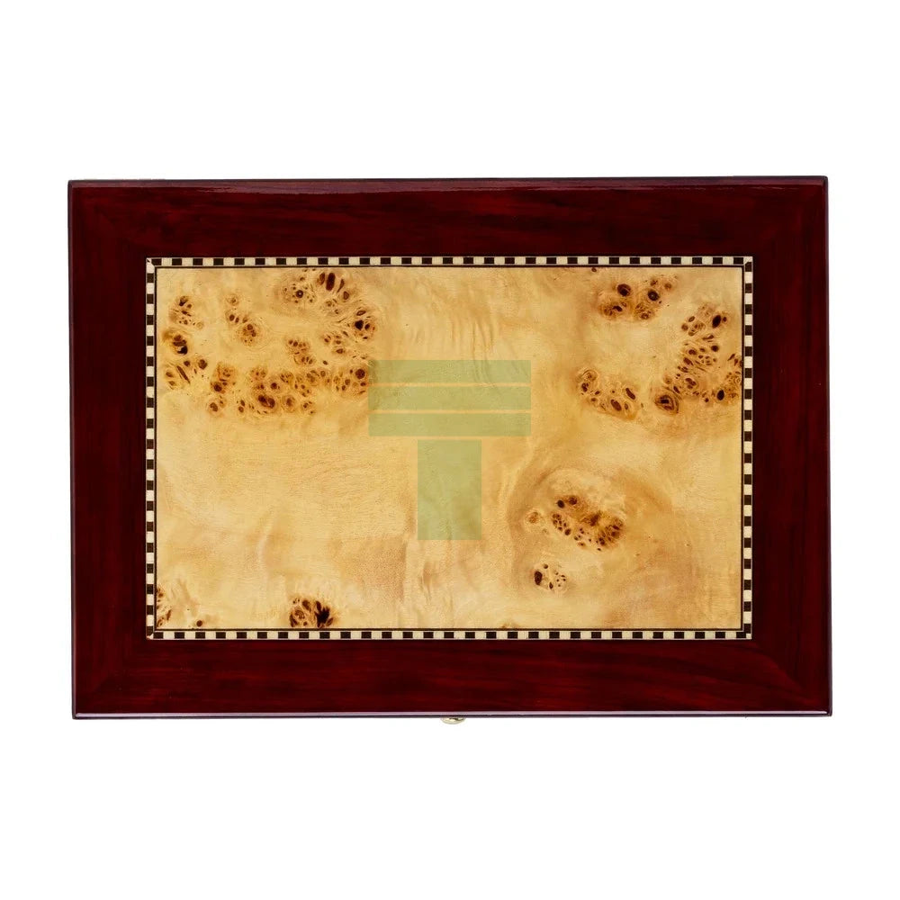 Supreme Solana 100 Count Rose Wood Humidor with Inlay Top