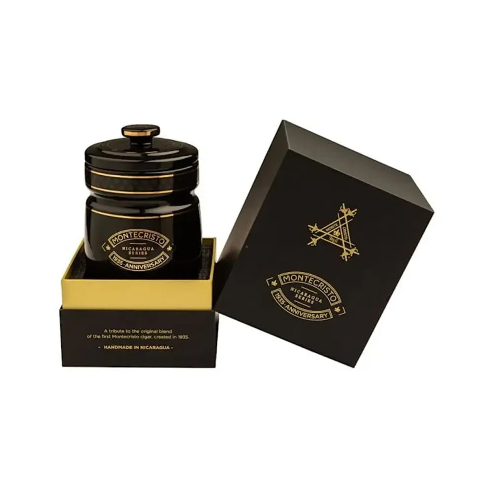 Montecristo 1935 Anniversary No.2 Ceramic Jar with Lid Open
