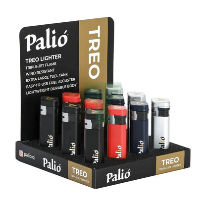 Palio Assorted Colors Treo Pal-Cl-12Pkbk Triple Jet Lighter