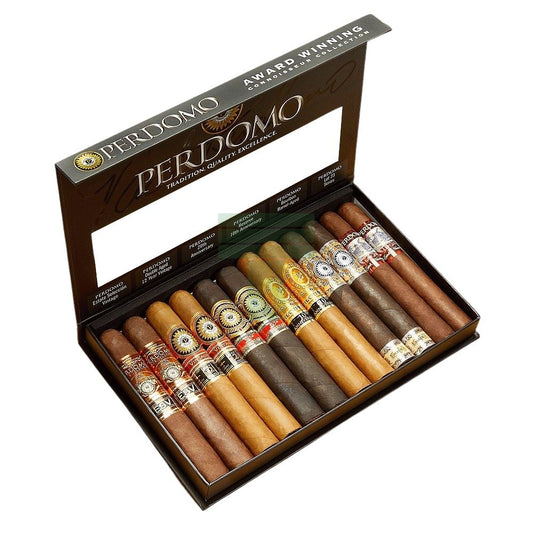 Perdomo Connoisseur Collection Award Winning Sampler of 12 Single Cigar