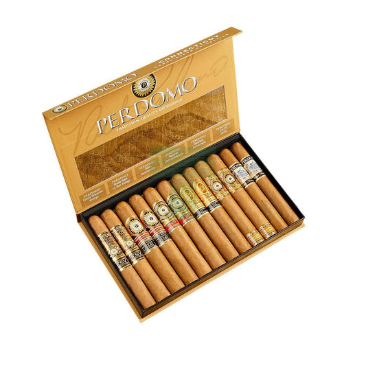 Perdomo Connoisseur Collection Connecticut Sampler of 12 Single Cigar