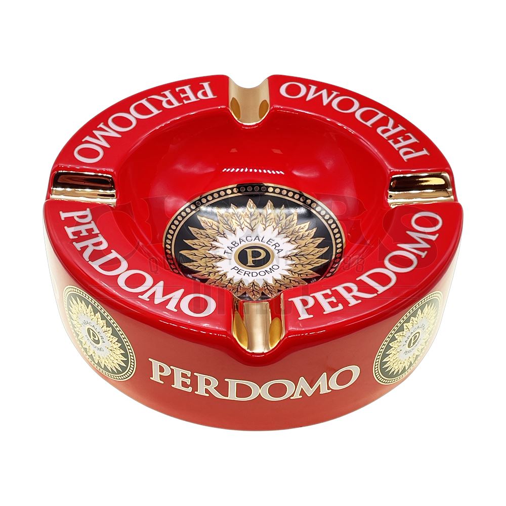 Perdomo Red and Gold Foil Ashtray