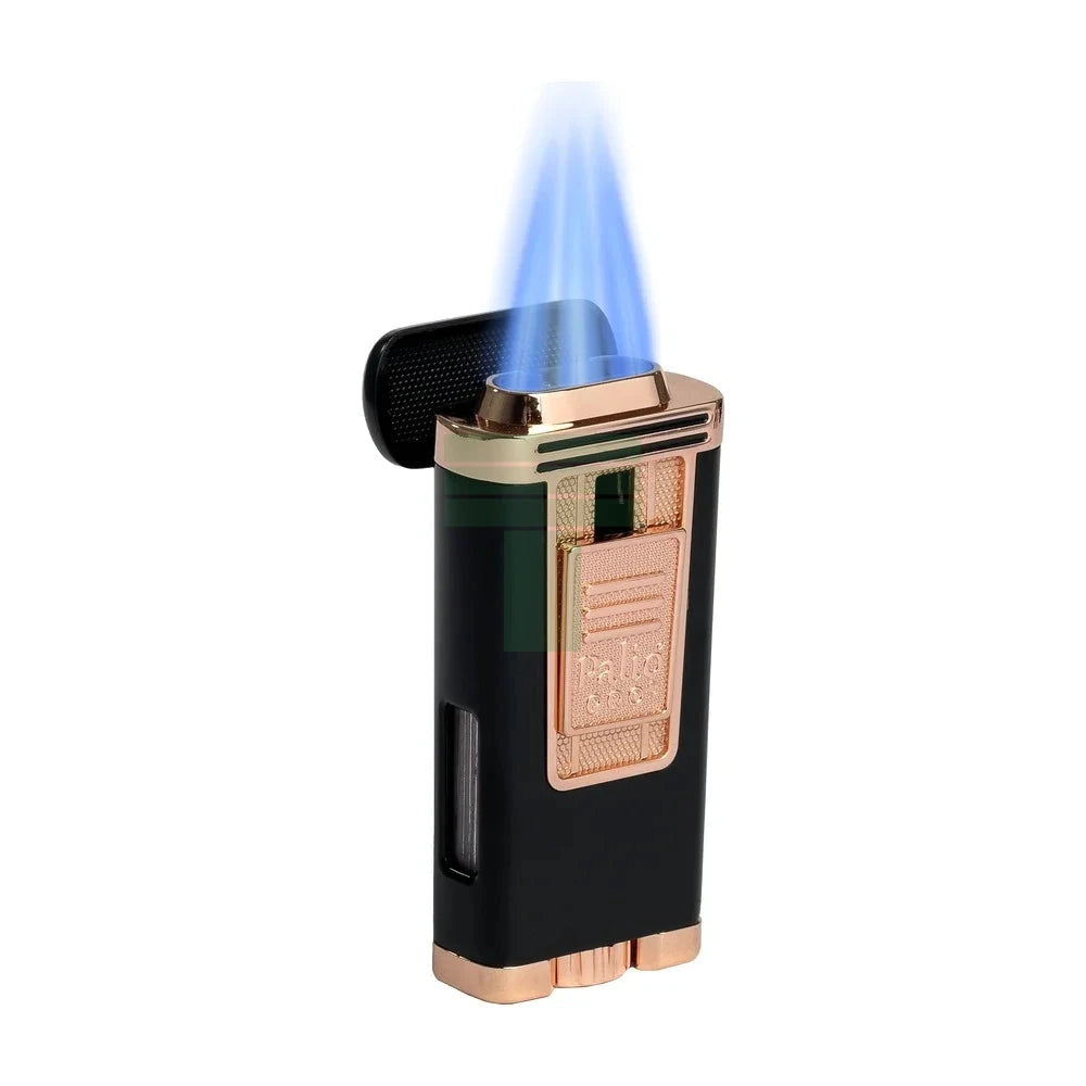 Polaris Inline Triple Jet Lighter, Black/Rose Gold