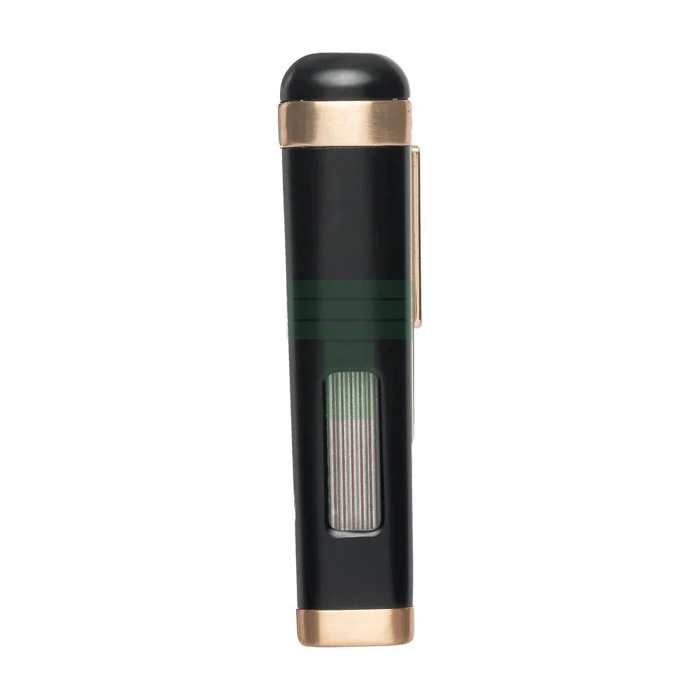 Polaris Inline Triple Jet Lighter, Black/Rose Gold