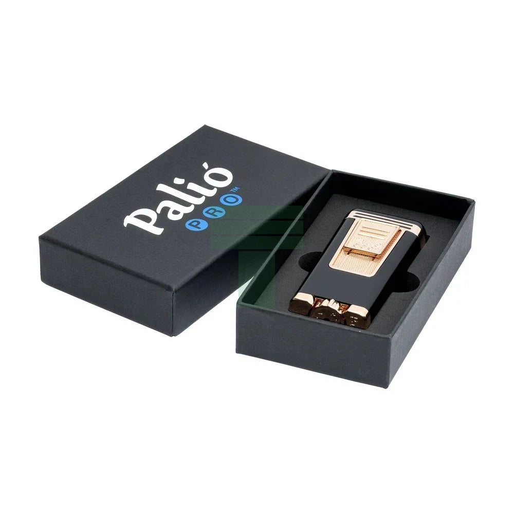 Polaris Inline Triple Jet Lighter, Black/Rose Gold