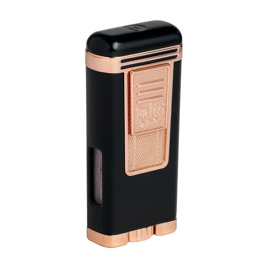 Polaris Inline Triple Jet Lighter, Black/Rose Gold