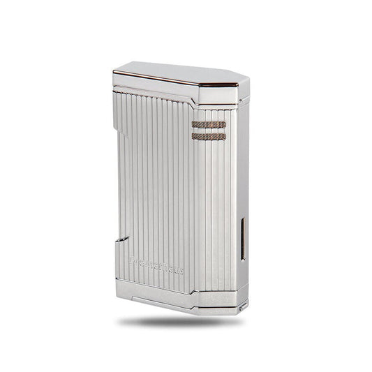Magma T Chrome Vertical Lines Triple Torch Lighter