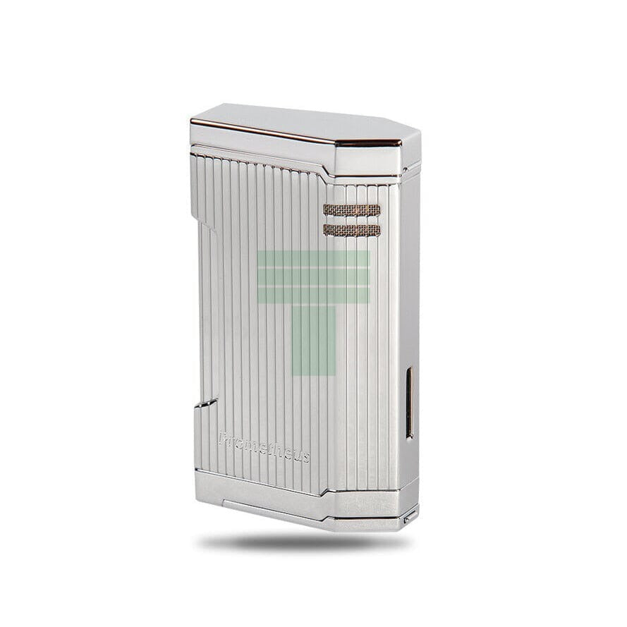 Magma T Chrome Vertical Lines Triple Torch Lighter