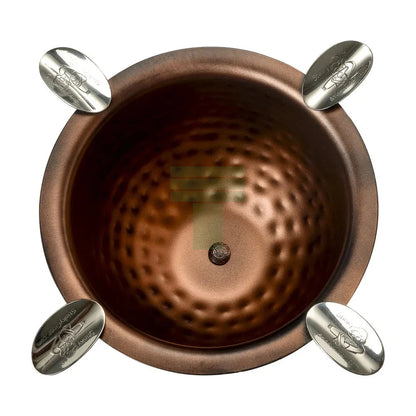 Stinky Hammered Copper Tall 4 Stirrup Ashtray
