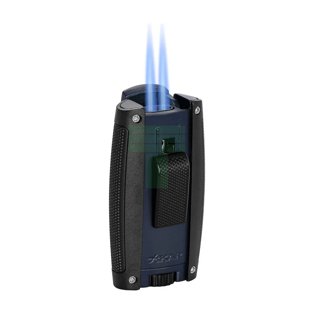 Turismo Double Torch Lighter, Matte Blue