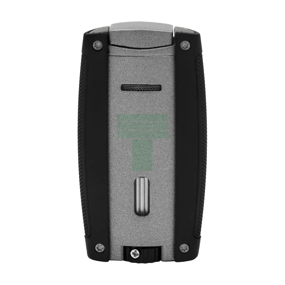 Turismo Double Torch Lighter, Matte Gray