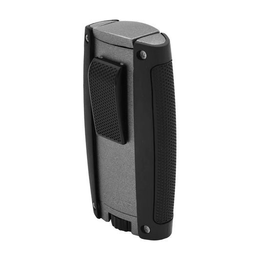 Turismo Double Torch Lighter, Matte Gray