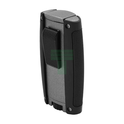 Turismo Double Torch Lighter, Matte Gray