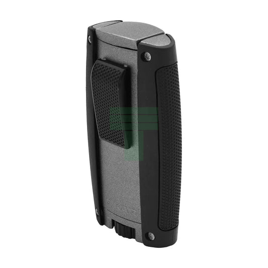 Turismo Double Torch Lighter, Matte Gray