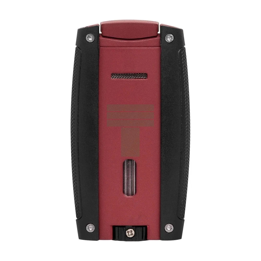 Turismo Double Torch Lighter, Matte Red
