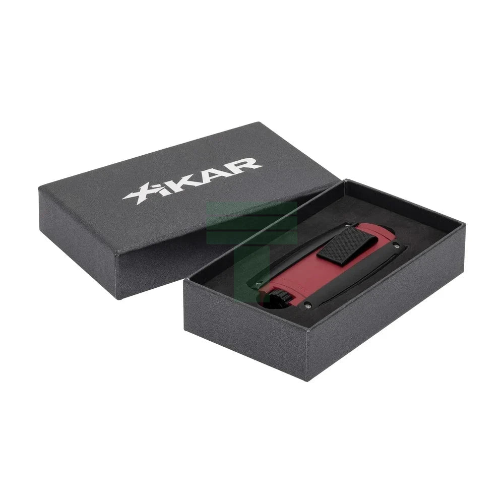 Turismo Double Torch Lighter, Matte Red