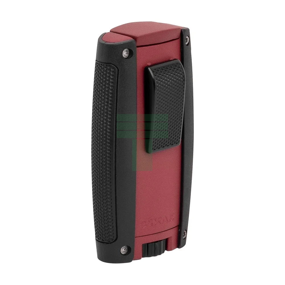 Turismo Double Torch Lighter, Matte Red