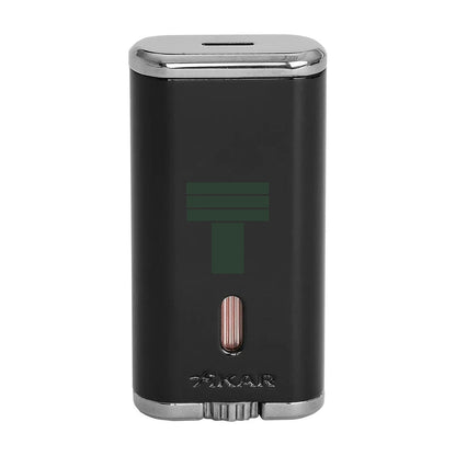 Verano Flat Flame Lighter, Wind Resistant, Black