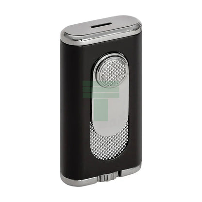 Verano Flat Flame Lighter, Wind Resistant, Black
