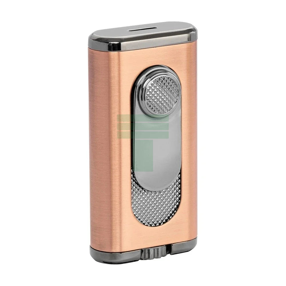 Verano Flat Flame Lighter, Wind Resistant, Vintage Bronze