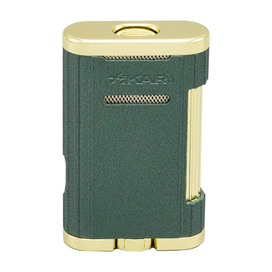 Xikar Allume 2 Double Jet Lighter - Green & Gold