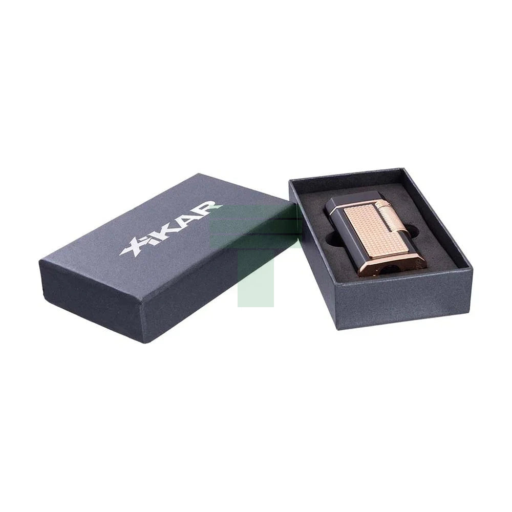 Xikar Ardore Lighter, Xi-615Bkrs Double Soft Flame, Black & Rose