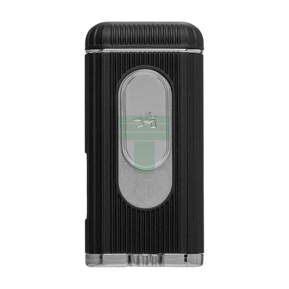 Xikar Hedron Lighter, Xkhd-1000 Hybrid Jet/Soft Flame Black & Chrome