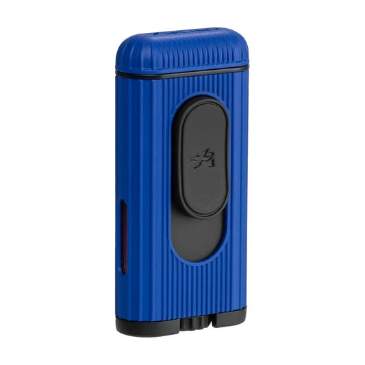 Xikar Hedron Lighter, Xkhd-1002 Hybrid Jet/Soft Flame Blue & Black
