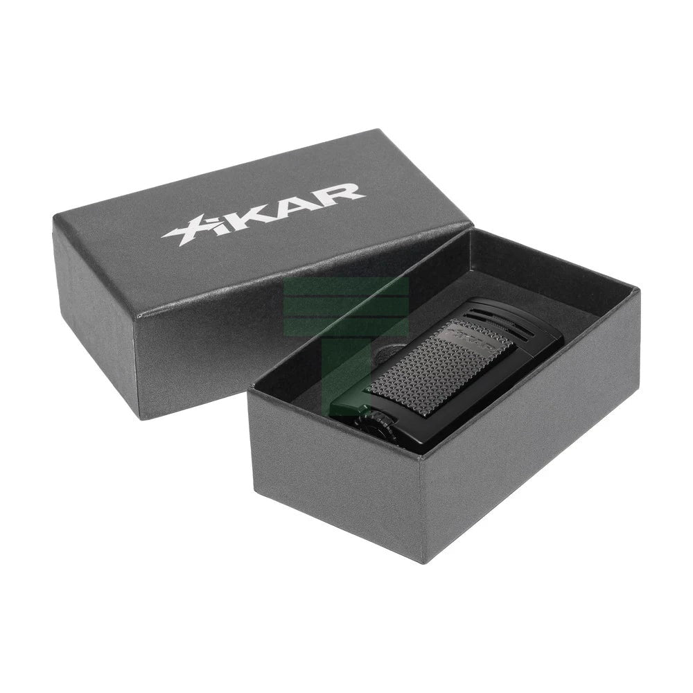 Xikar Ion Double Jet Flame, Wind Resistant, Black