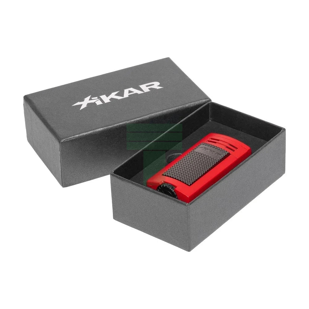Xikar Ion Double Jet Flame, Wind Resistant, Red