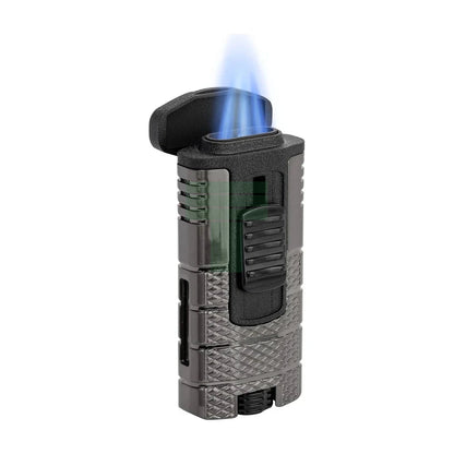 Xikar Tactical Triple Jet Lighter, Gunmetal & Black