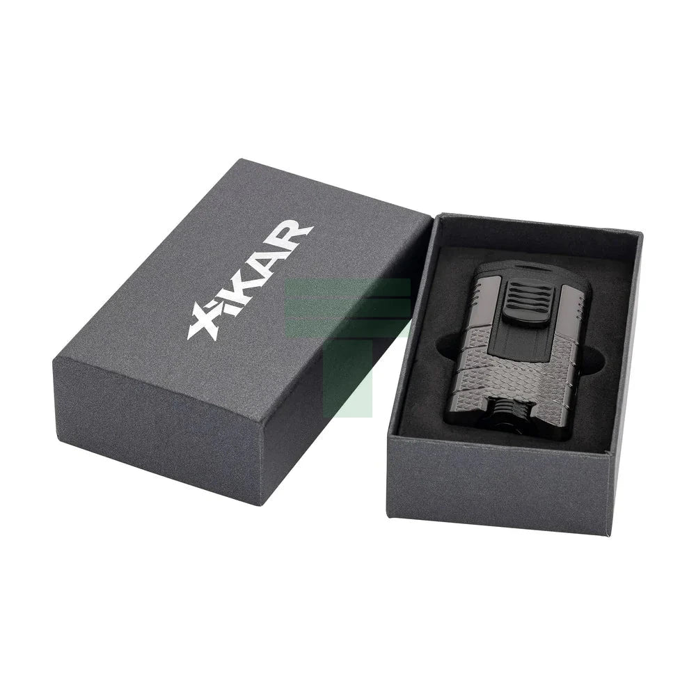 Xikar Tactical Triple Jet Lighter, Gunmetal & Black