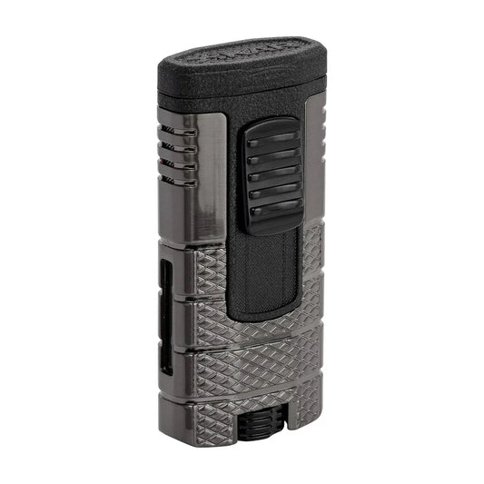 Xikar Tactical Triple Jet Lighter, Gunmetal & Black