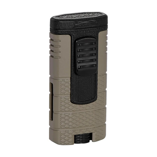 Xikar Tactical Triple Jet Lighter, Tan & Black