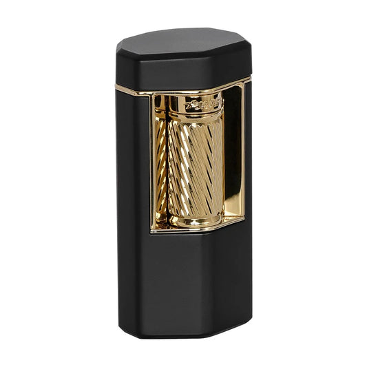Xikar Xi-600Bkgd, Meridian Triple Soft Flame, Black & Gold